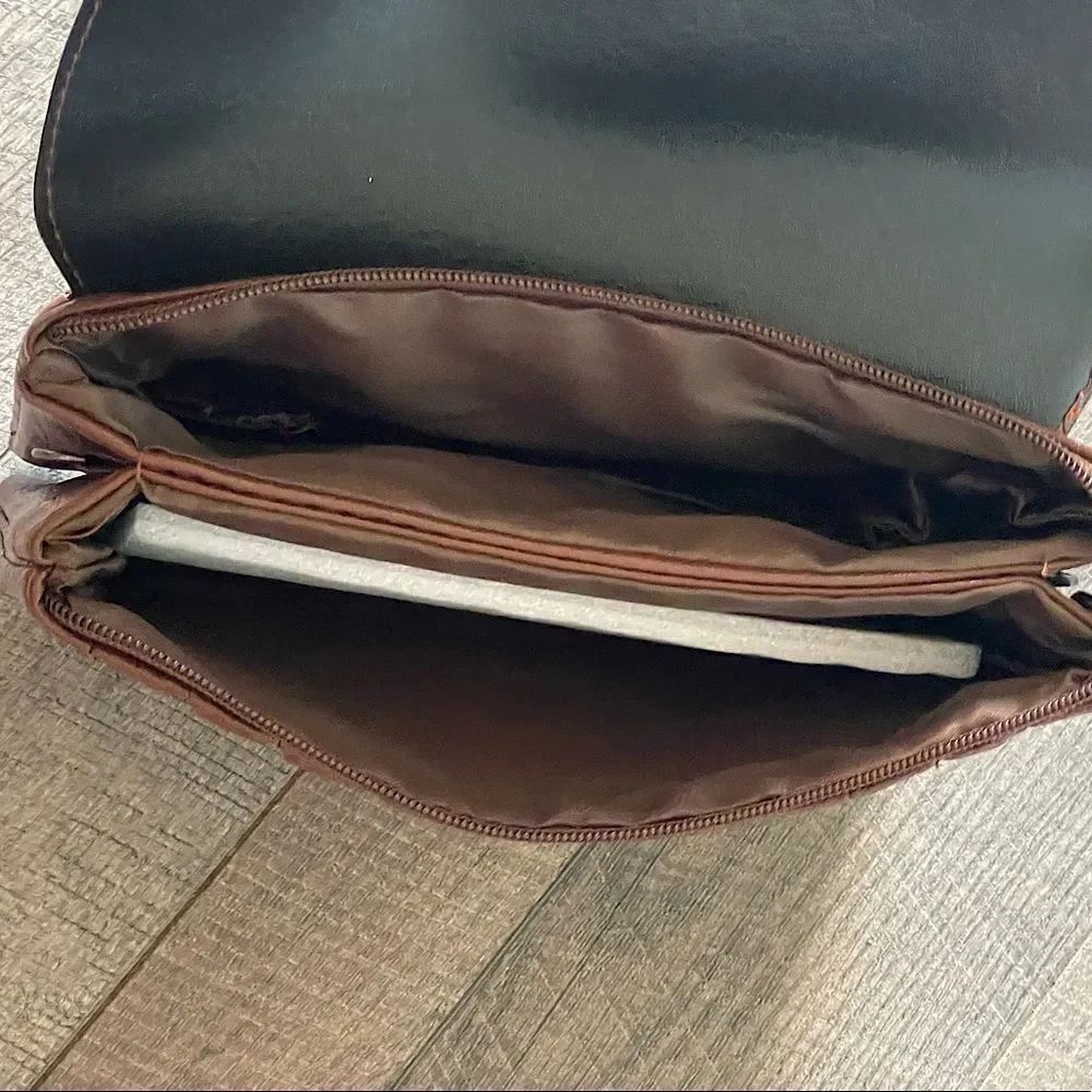 New In Packaging! Brown Clutch. Multiple Pockets, Perfect Formal Accessory! - Picture 3 of 6
